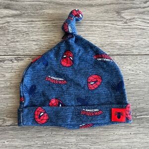 Marvel The Amazing Spiderman Baby Boy Knotted Hat Blue Red Spider Spider-Man
